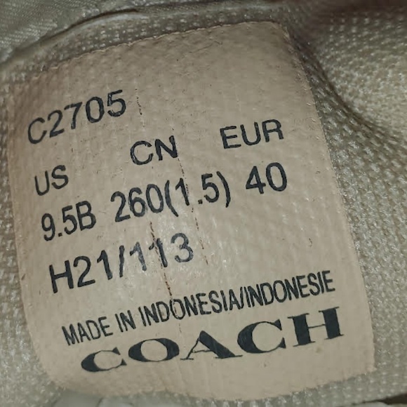 NWOT Women's Authentic Coach Citysole Skate Sneakers C2705 Signature Khaki Logo - Picture 8 of 11